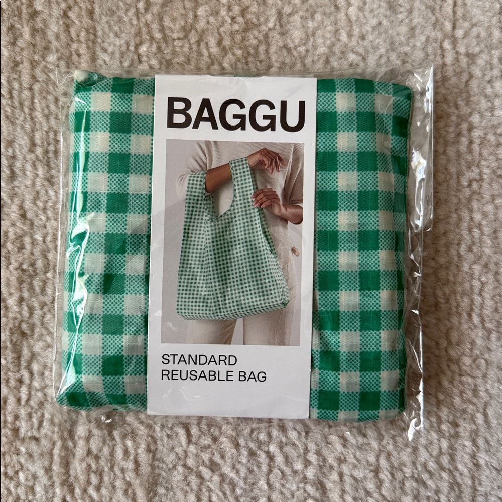 BAGGU Green Gingham